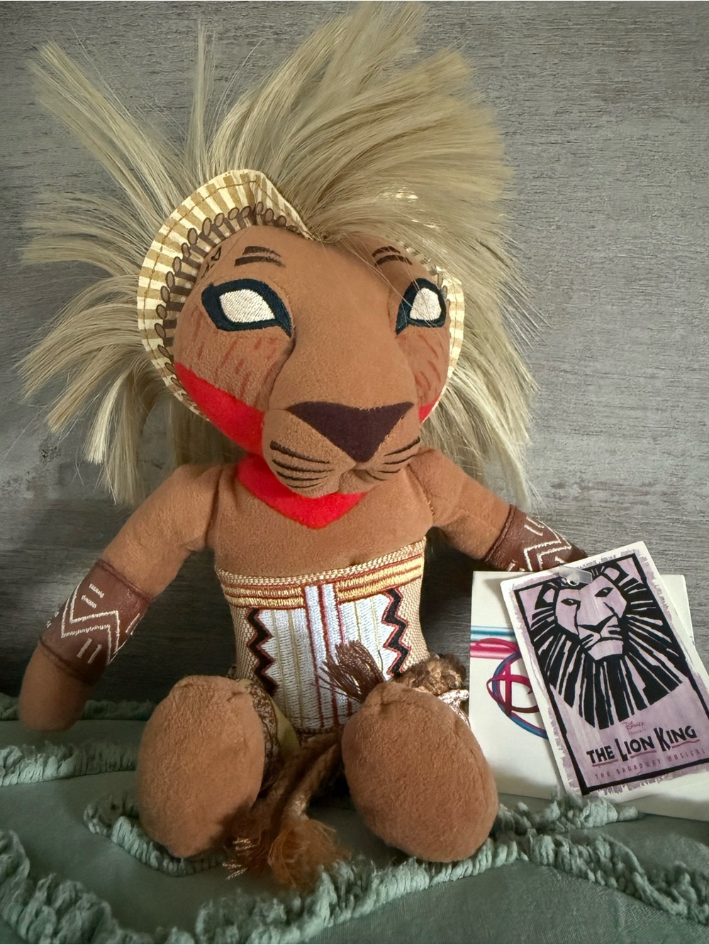 NWT The Lion King Broadway Musical Simba Bean Bag Plush